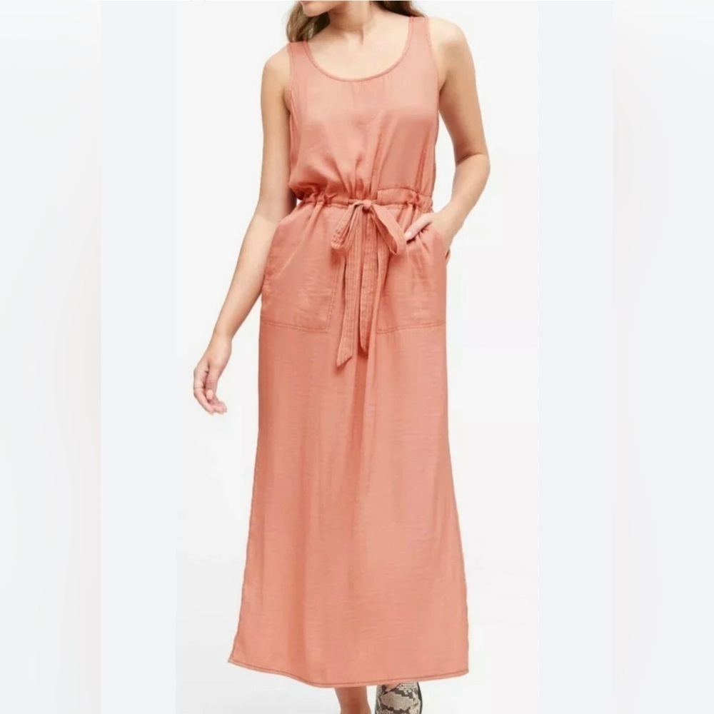 Banana Republic Coral Sleeveless Maxi Dress